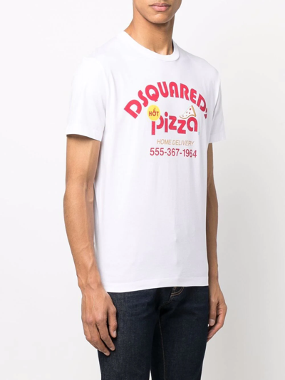 Dsquared2 Logo-print Short-sleeve T-shirt In White