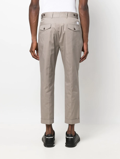Manuel Ritz Pleat-detail Cropped Trousers In Neutrals
