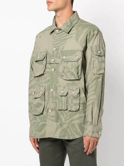Shop Engineered Garments Camouflage-print Shirt Jacket In Grün