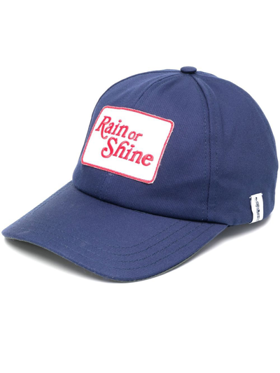 Shop Mackintosh Rain X Shine Patch Cap In Blue