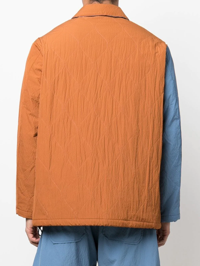 Shop Mackintosh Fun Teeming Colour-block Coach Jacket In Blue