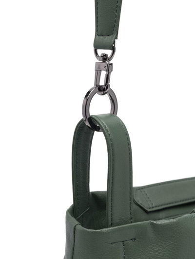 Shop Discord Yohji Yamamoto Small Tulips Leather Crossbody Bag In Green