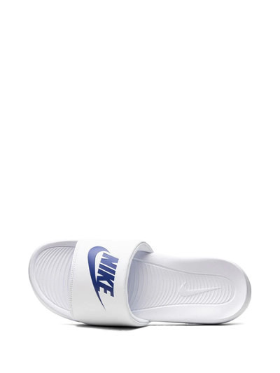 Nike Men's Victori One Slide Sandals From Finish Line In Weiss