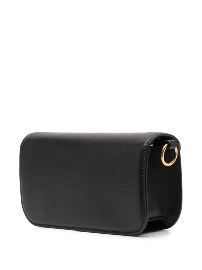 Valentino Vlogo Loco Small Leather Shoulder Bag In Black