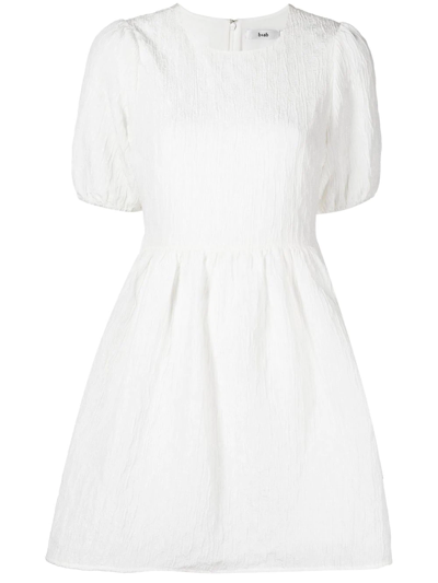 Shop B+ab Creased-effect Mini Dress In Weiss