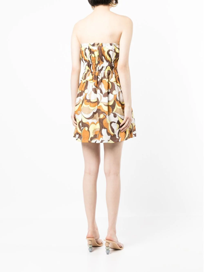 Shop Faithfull The Brand Palmira Mini Dress In Braun