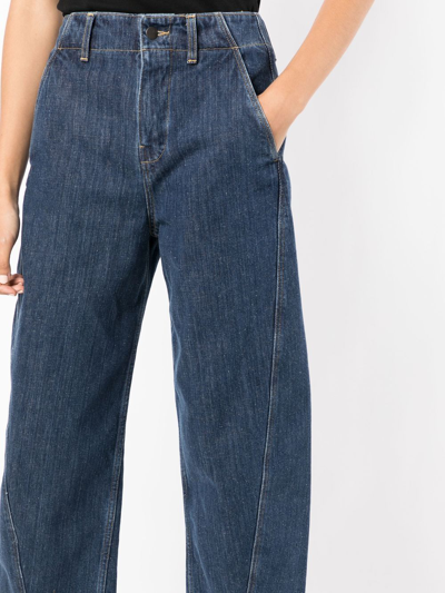 Studio Nicholson Akerman Pants Woman Indigo In Cotton In Blau
