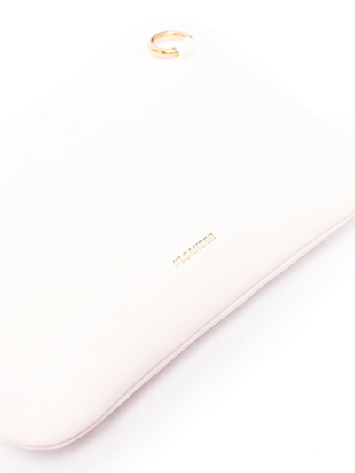 Jil Sander Medium Leather Crossbody Bag In Neutrals