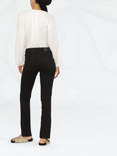 Levi's Trendy Plus Size 724 High-rise Straight-leg Jeans In Schwarz
