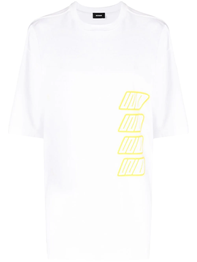 Shop We11 Done Graphic-print T-shirt In Weiss