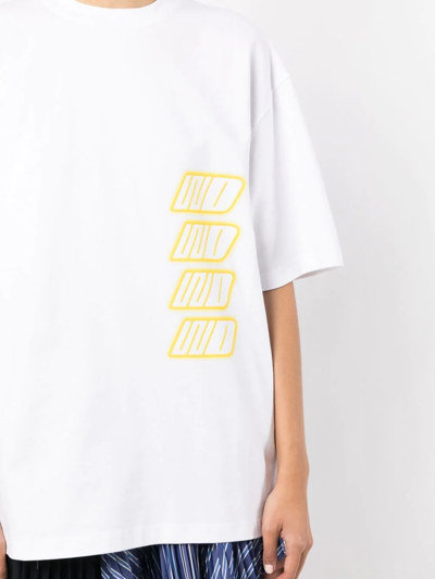 Shop We11 Done Graphic-print T-shirt In Weiss