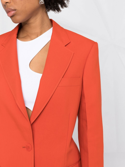 Shop Stella Mccartney Single-breasted Blazer In Orange