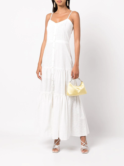 Shop Veronica Beard Alondra Pleated-detail Dress In Weiss