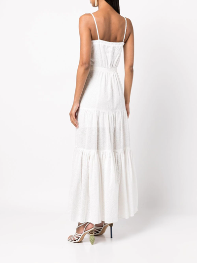 Shop Veronica Beard Alondra Pleated-detail Dress In Weiss