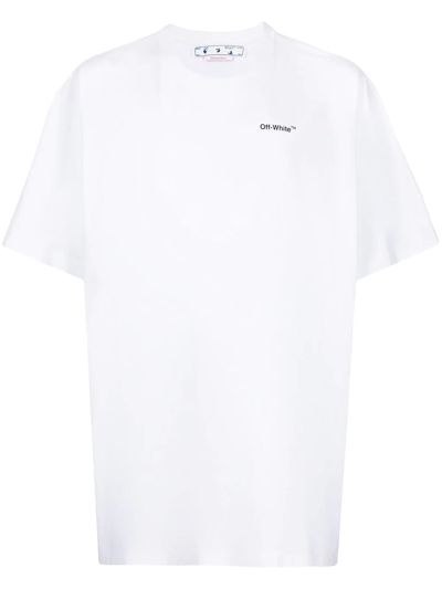 Off-white Ss22 Printing Round Neck Pullover Short Sleeve Ordinary Version White In White Black