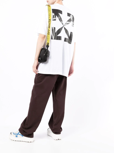 Off-white Ss22 Printing Round Neck Pullover Short Sleeve Ordinary Version White In White Black