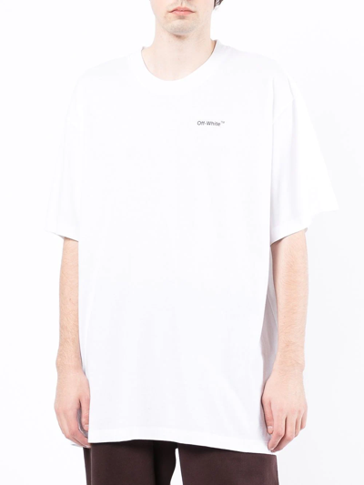 Off-white Ss22 Printing Round Neck Pullover Short Sleeve Ordinary Version White In White Black