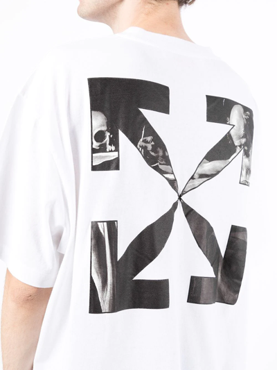 Off-white Ss22 Printing Round Neck Pullover Short Sleeve Ordinary Version White In White Black