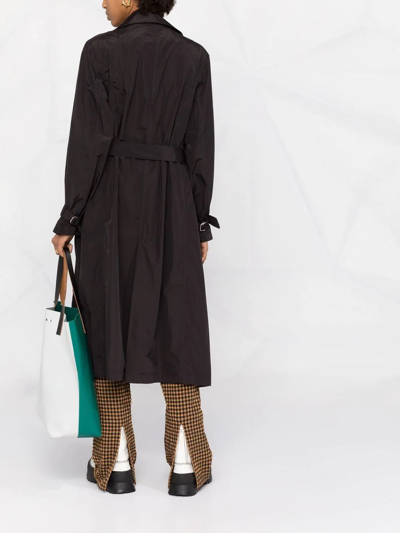 Shop Plan C Belted Trench Coat In Black