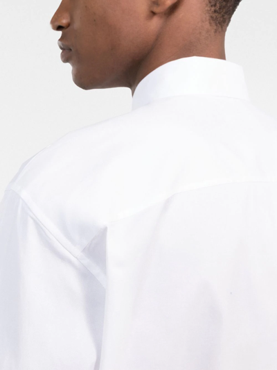 Dsquared2 Embroidered-logo Detail Shirt In Weiss