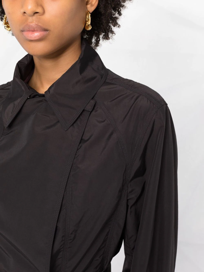 Shop Plan C Belted Trench Coat In Black