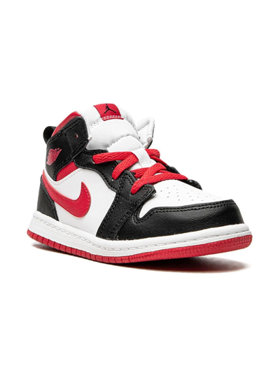 Shop Jordan 1 Mid "very Berry" Sneakers In Black