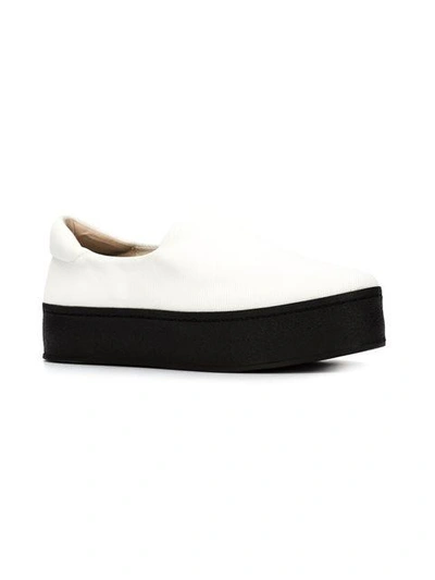 Shop Opening Ceremony Flatform Slip-on Sneakers In White