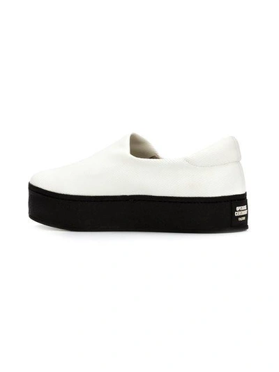 Shop Opening Ceremony Flatform Slip-on Sneakers In White