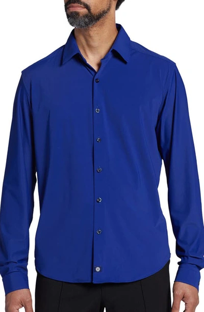 Shop Pino By Pinoporte Luciano Button Front Shirt In Blue