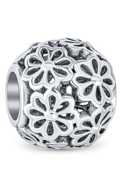 Shop Bling Jewelry Sterling Silver Round Flower Bouquet Bead Bracelet