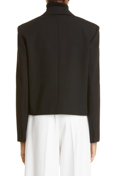 Shop Max Mara Oreste Crop Jersey Jacket In Black