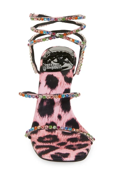 Shop Jeffrey Campbell Glamorous Sandal In Pink Leopard Multi