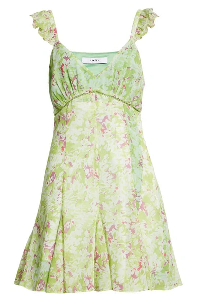 Shop Likely Gavina Floral Dress In Sharp Green Multi