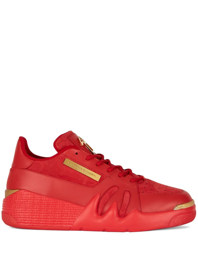 Shop Giuseppe Zanotti Talon Low-top Sneakers In Red