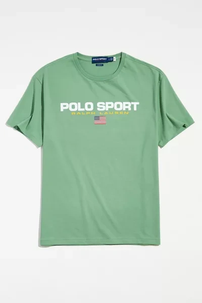Shop Polo Ralph Lauren Sport Logo Tee In Green