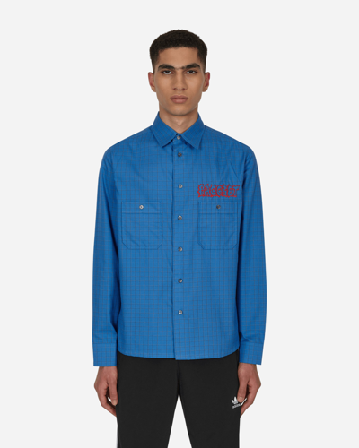 Shop Paccbet Two Pocket Logo Shirt In Blue