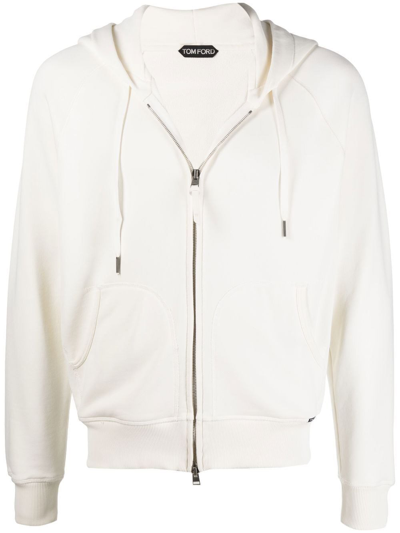 Shop Tom Ford Sweatshirt With Zip In White