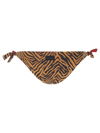 Shop Fisico Zebra Bikini Bottom In Brown