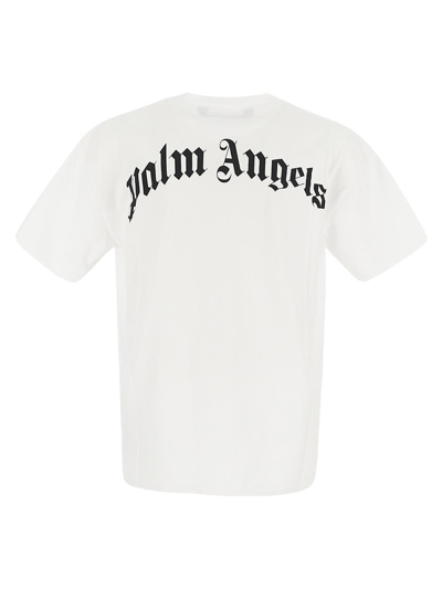 Shop Palm Angels Broken Palm Classic Tee In White