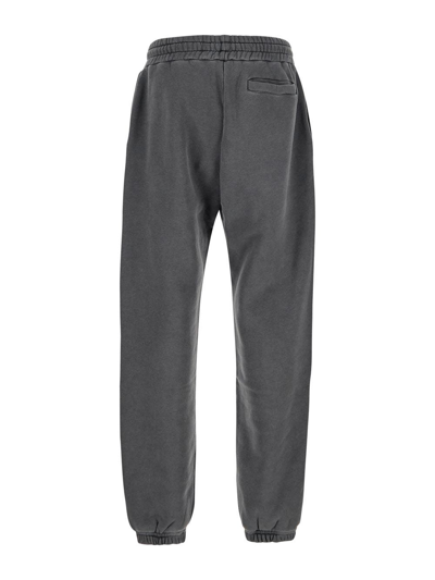 Shop Palm Angels Curved Logo Sweatpants In Grey