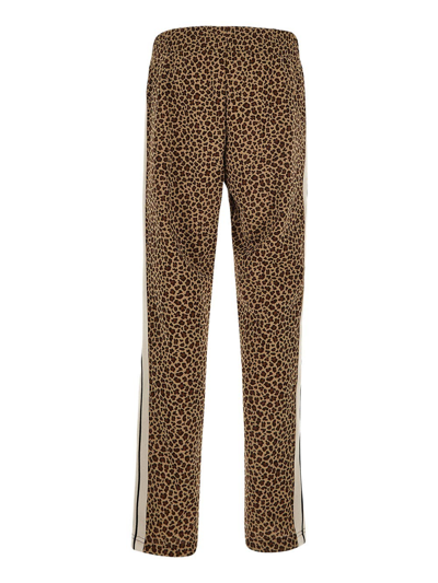 Shop Palm Angels Leopard Jacquard Track Pant In Beige