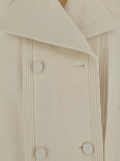 Shop Ports 1961 Double-breast Coat In Ivory