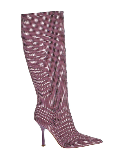 Shop Leonie Hanne X Liu Jo Glam Boots In Purple