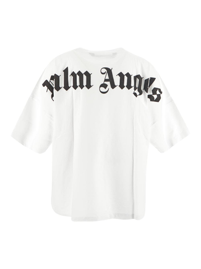 Shop Palm Angels Classic Oversize Logo T-shirt In White