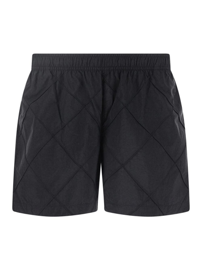 Shop Bottega Veneta Black Swim Shorts