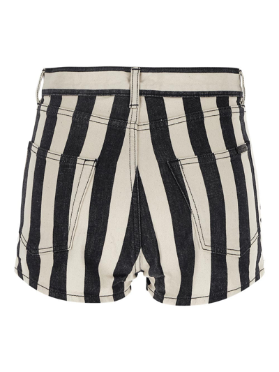 Shop Saint Laurent Striped Shorts In Multicolor