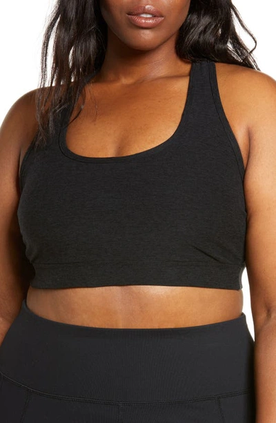 Beyond Yoga Plus Space Dyed Bopo Sports Bra In Darkest Night