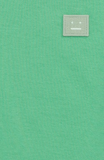 Shop Acne Studios Kids' Mini Nash Face Patch T-shirt In Fern Green