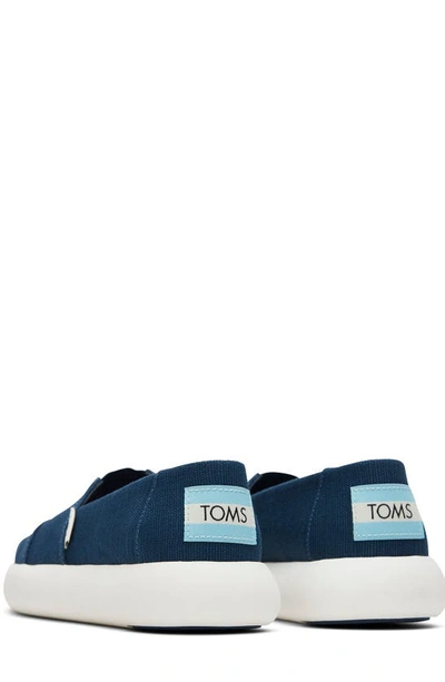 Shop Toms Alpargata Slip-on In Majolica Blue Heritage Canvas