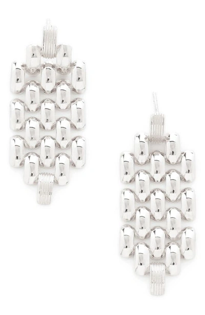 Shop Monica Vinader Heirloom Chain Cocktail Drop Earrings In Sterling Silver